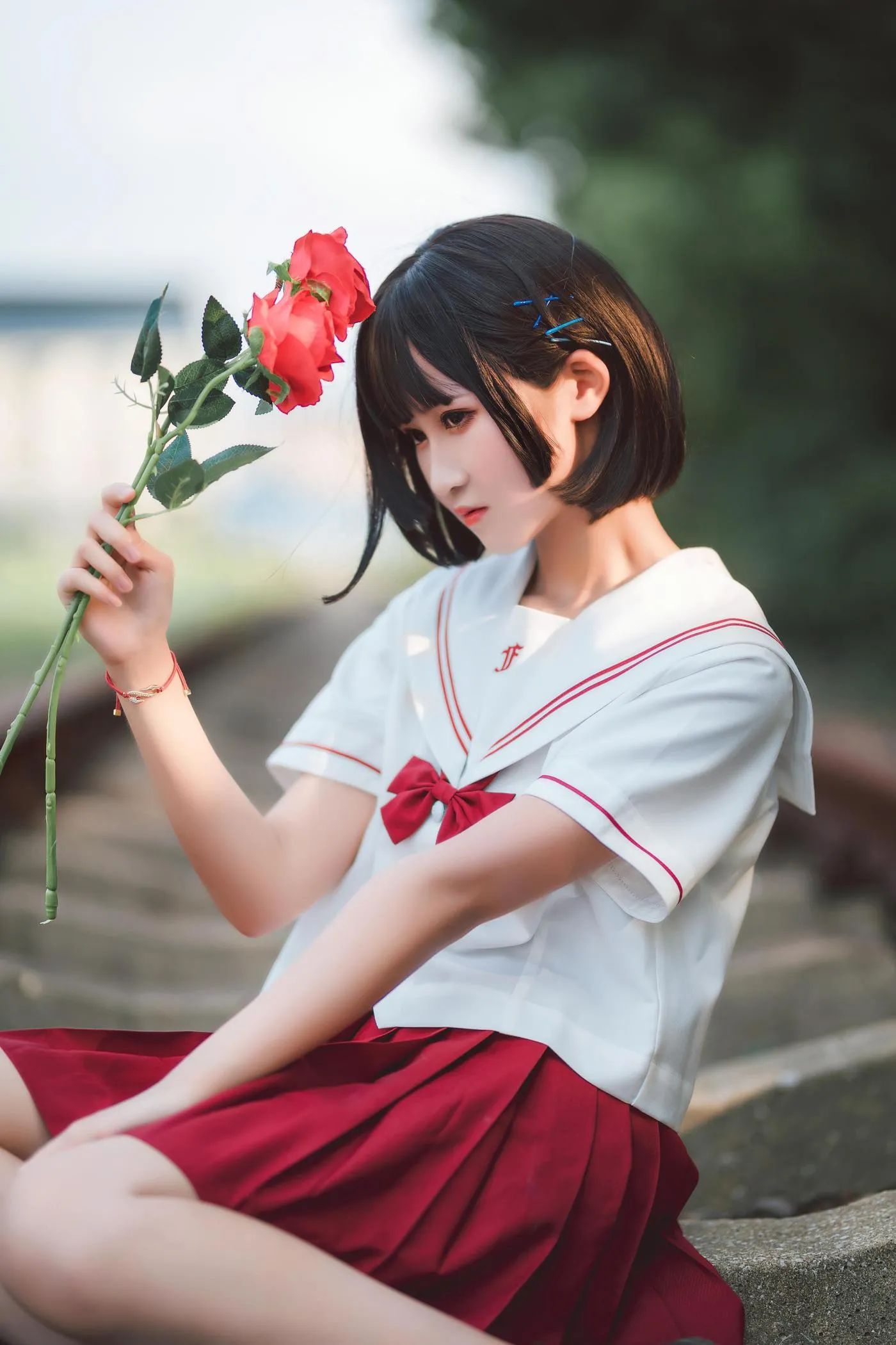 NO.14 夕阳下的JK红裙 [11P]插图7